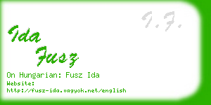 ida fusz business card